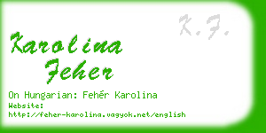 karolina feher business card